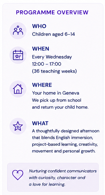 English lessons for children Geneva